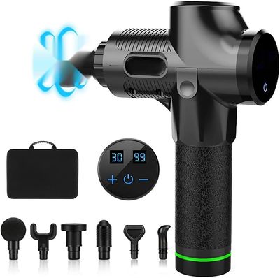 Farsaw Pistolet do Masażu Elektrycznego, 6 Głowic, 30 Prędkości