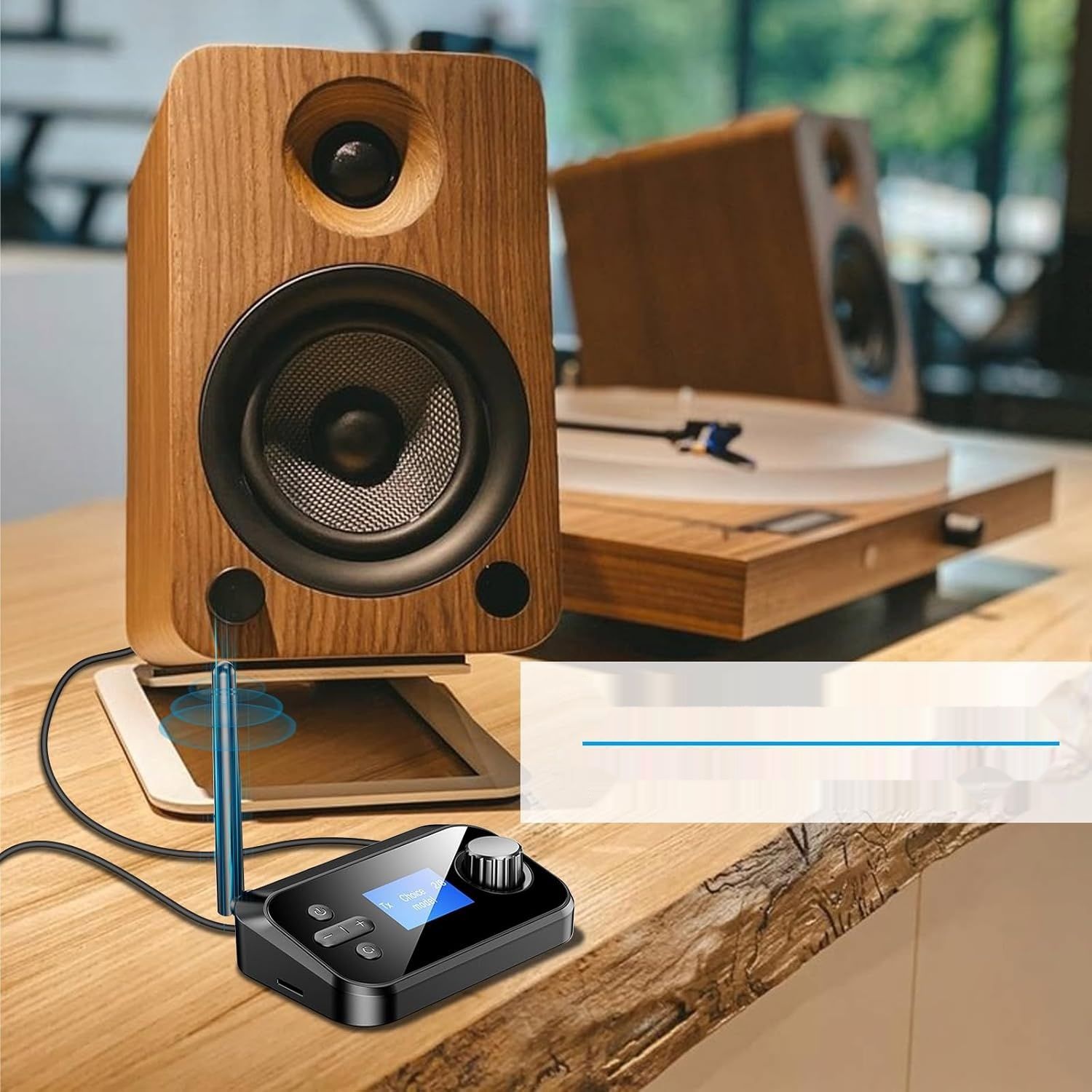RUIZHI Bluetooth 5.3 2-w-1 Transmiter, niskie opóźnienia, 3.5mm AUX.