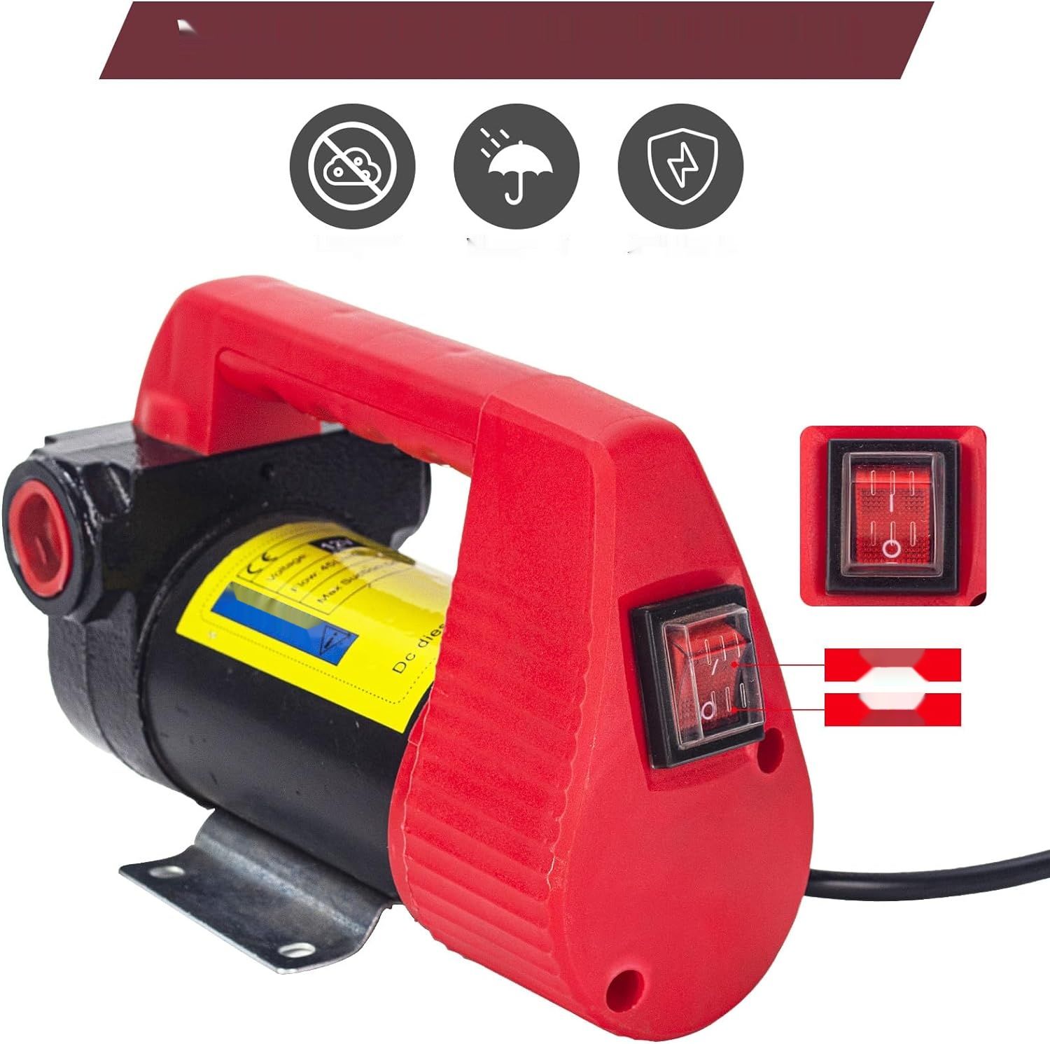 LEMOTO 12V 175W Pompa oleju 45L/min do diesel i nafty