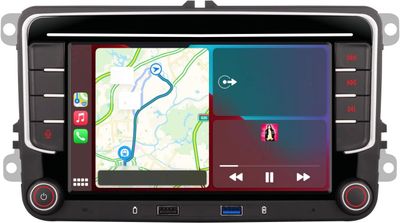 YZKONG Radio Samochodowe z Bezprzewodowym Carplay, model VW Passat/Golf.