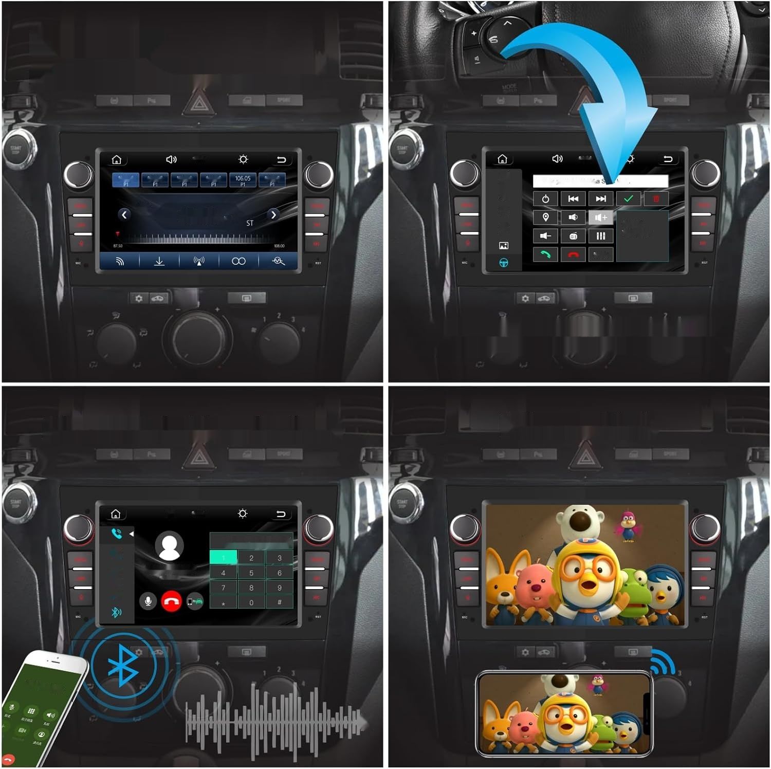 YZKONG Radio do Vauxhall - CarPlay, Android Auto, Bluetooth, USB, Ekran Dotykowy.