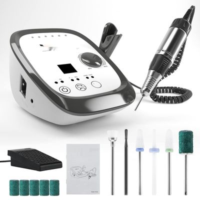 Nagelfräser JCMaster Profi, max. 35.000 obr./min, z pedałem, 6 końcówek