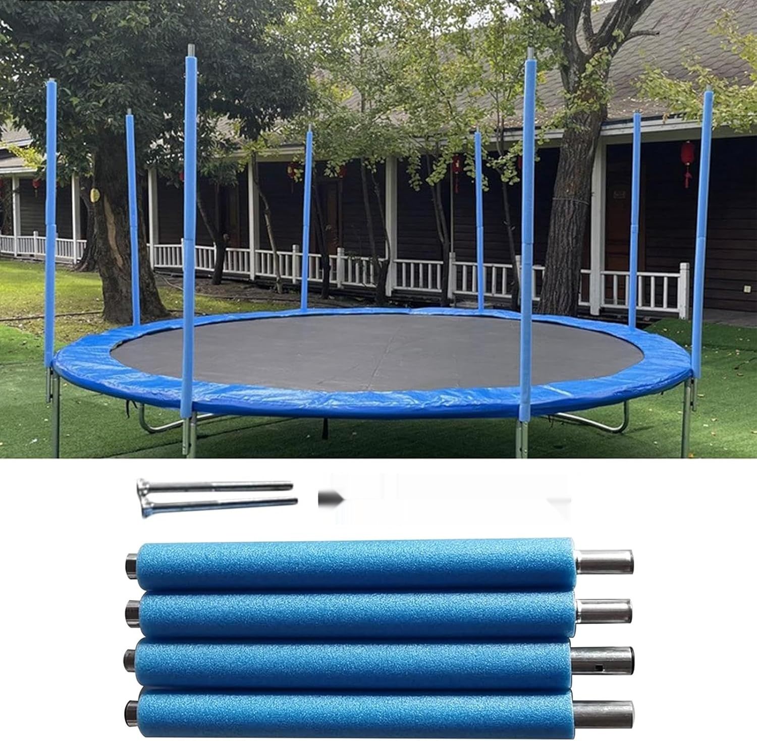 Wymienne drążki do trampoliny zapewniają bezpieczeństwo Twojego dziecka
