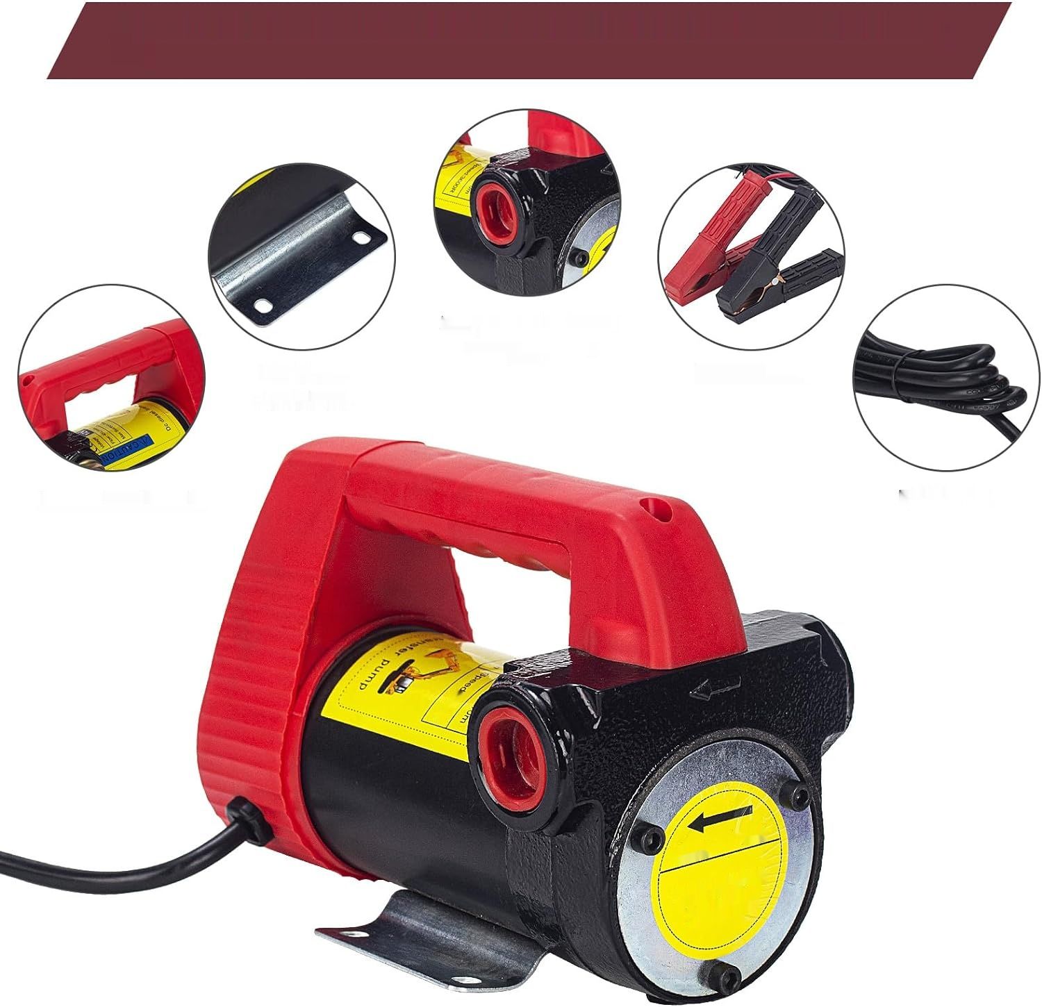 LEMOTO 12V 175W Pompa oleju 45L/min do diesel i nafty