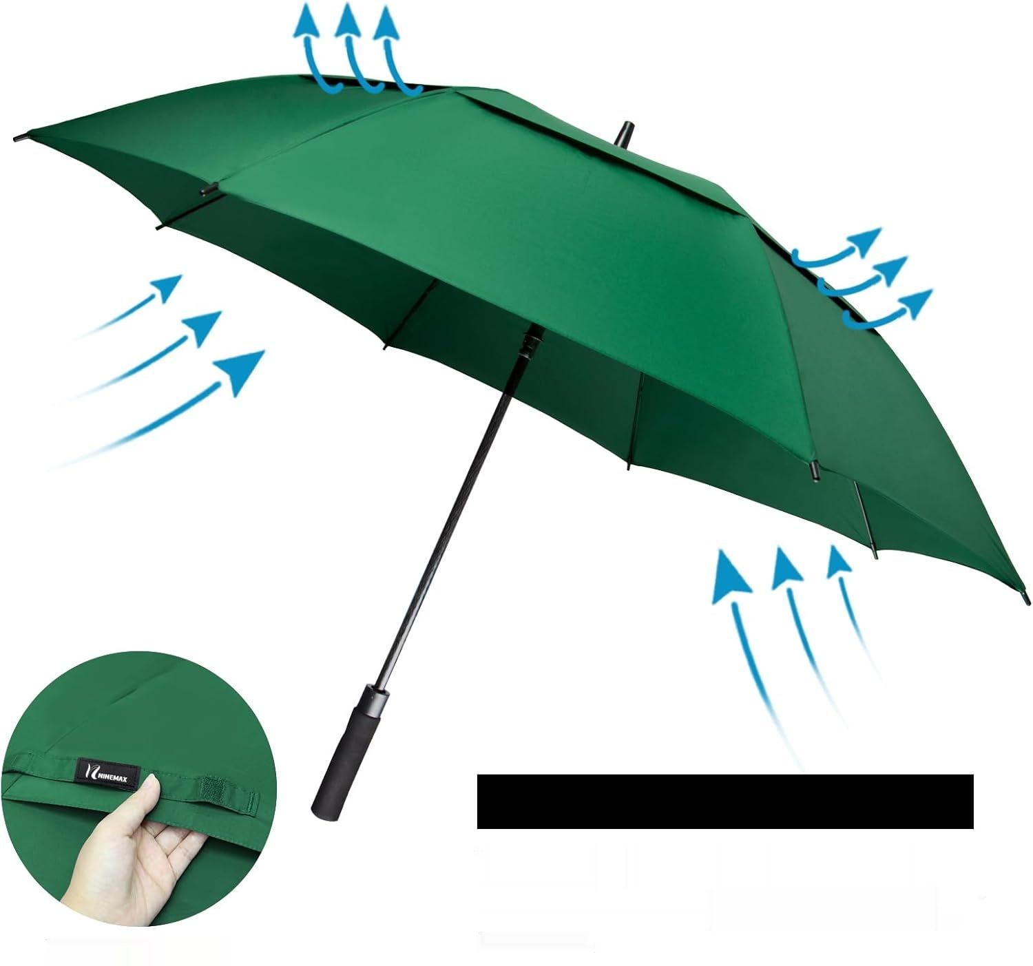 NINEMAX Parasol Golfowy L/XL/XXL Wiatroodporny Automatyczny