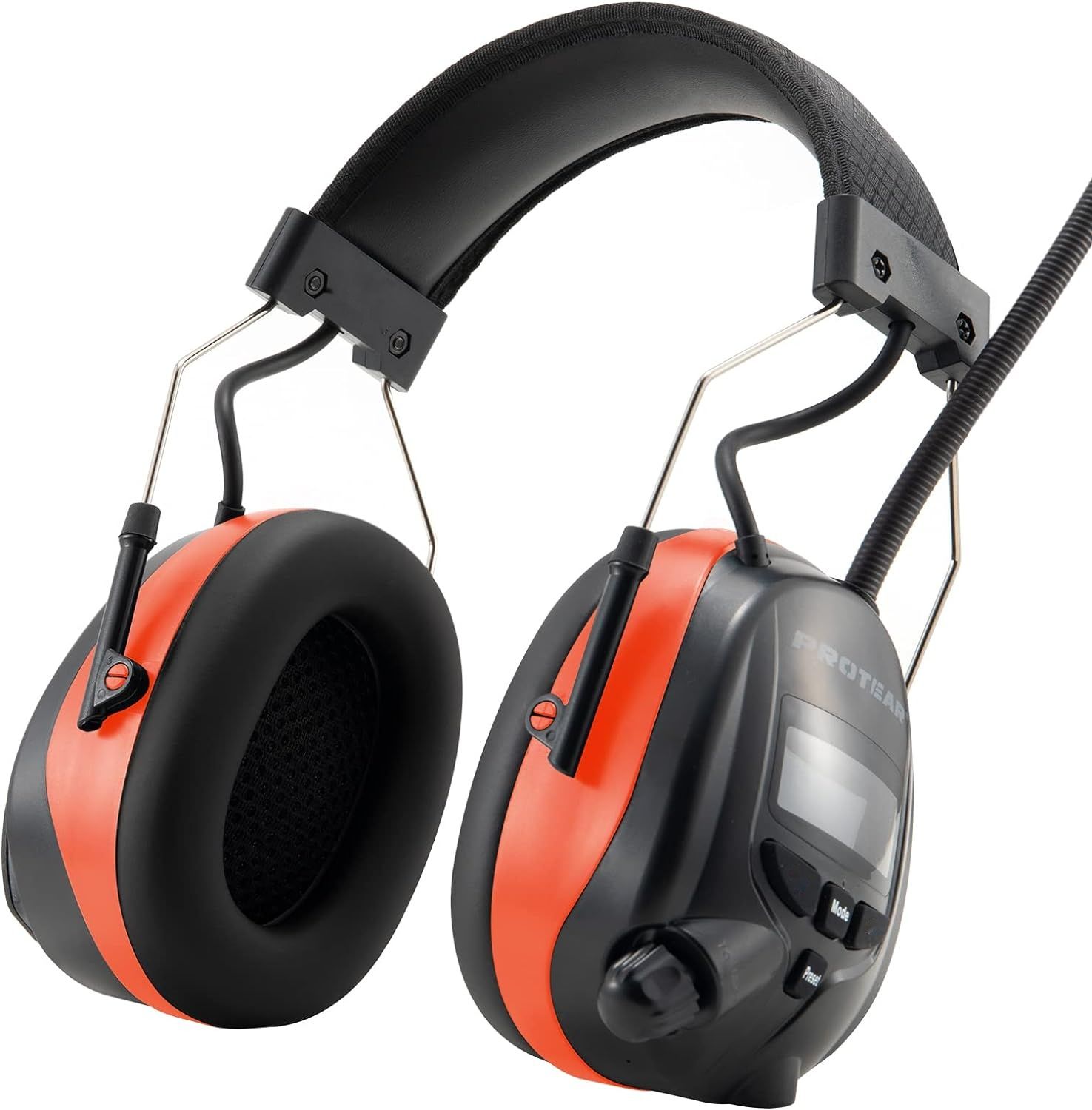 PROTEAR nauszniki ochronne z radiem DAB/DAB+/FM/Bluetooth 5.3, słuchawki bezprzewodowe
