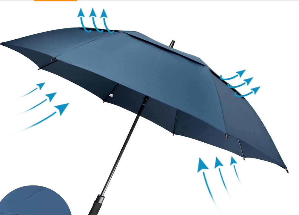 NINEMAX parasol burzowy XXL, automatyczne otwieranie, podwójna wentylacja