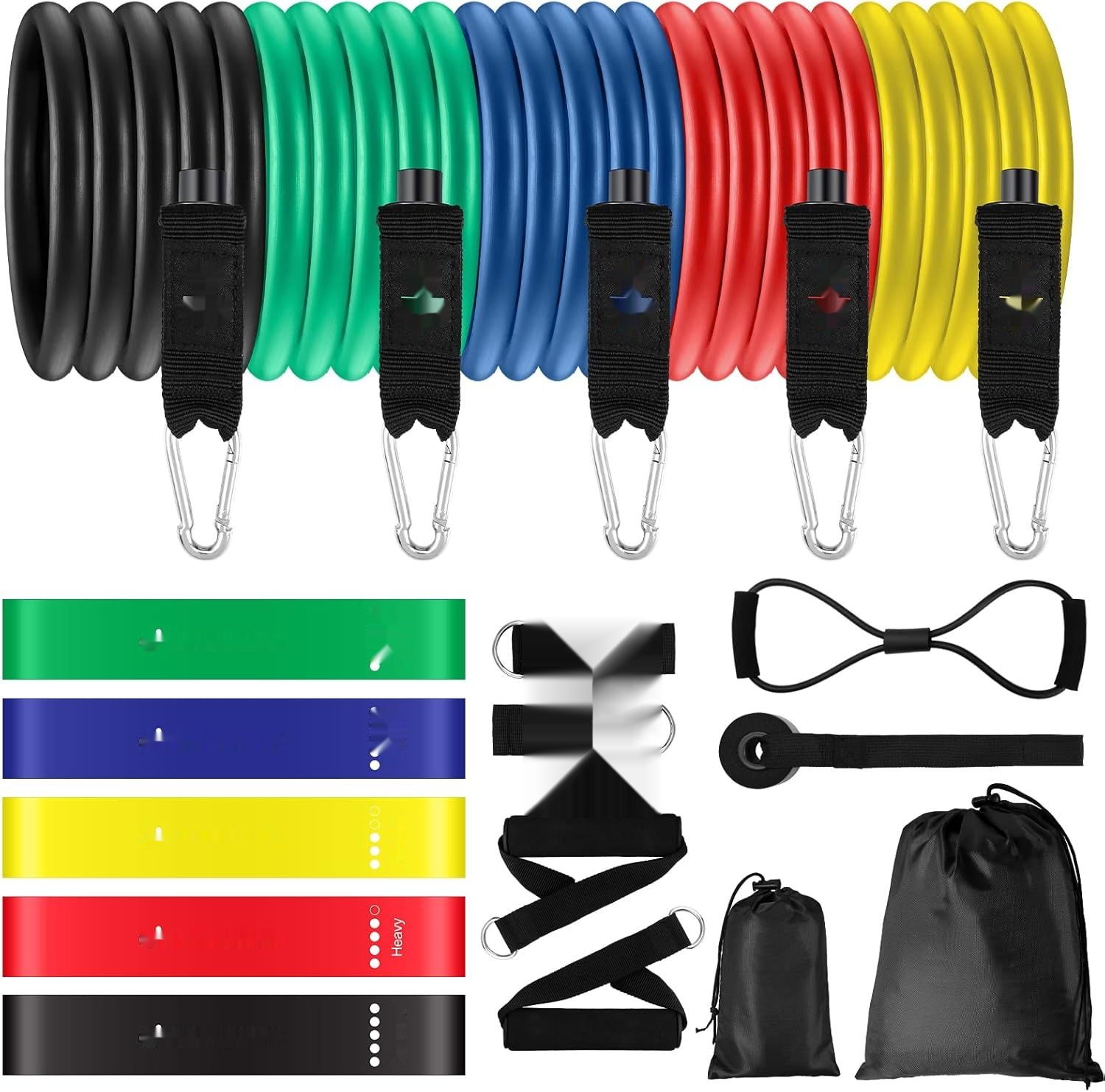 Odoland Zestaw taśm oporowych Gymnastikband 5 gum fitnessowych