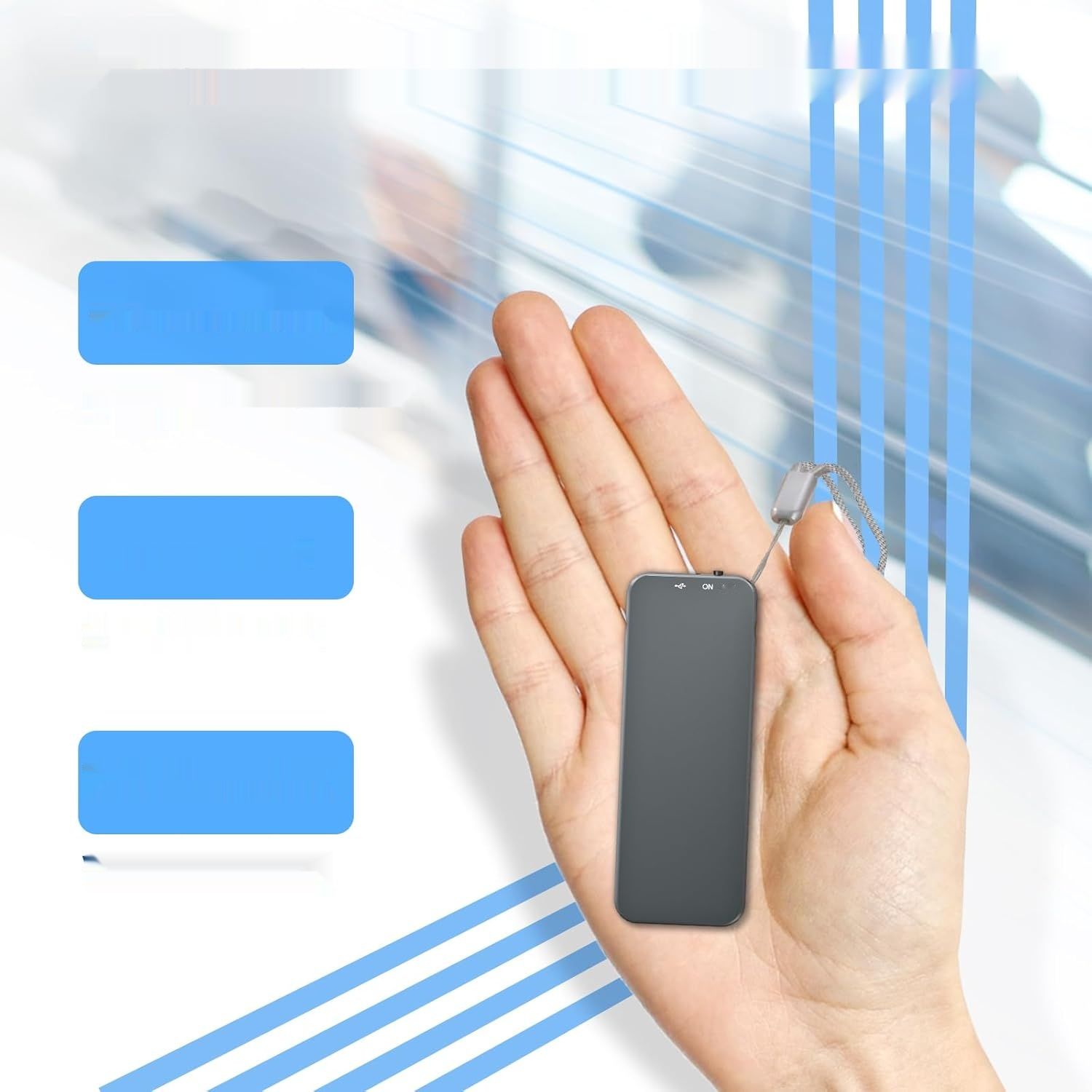 Dyktafon Howabo 40H 64GB, USB-C, redukcja szumów, metalowa obudowa.
