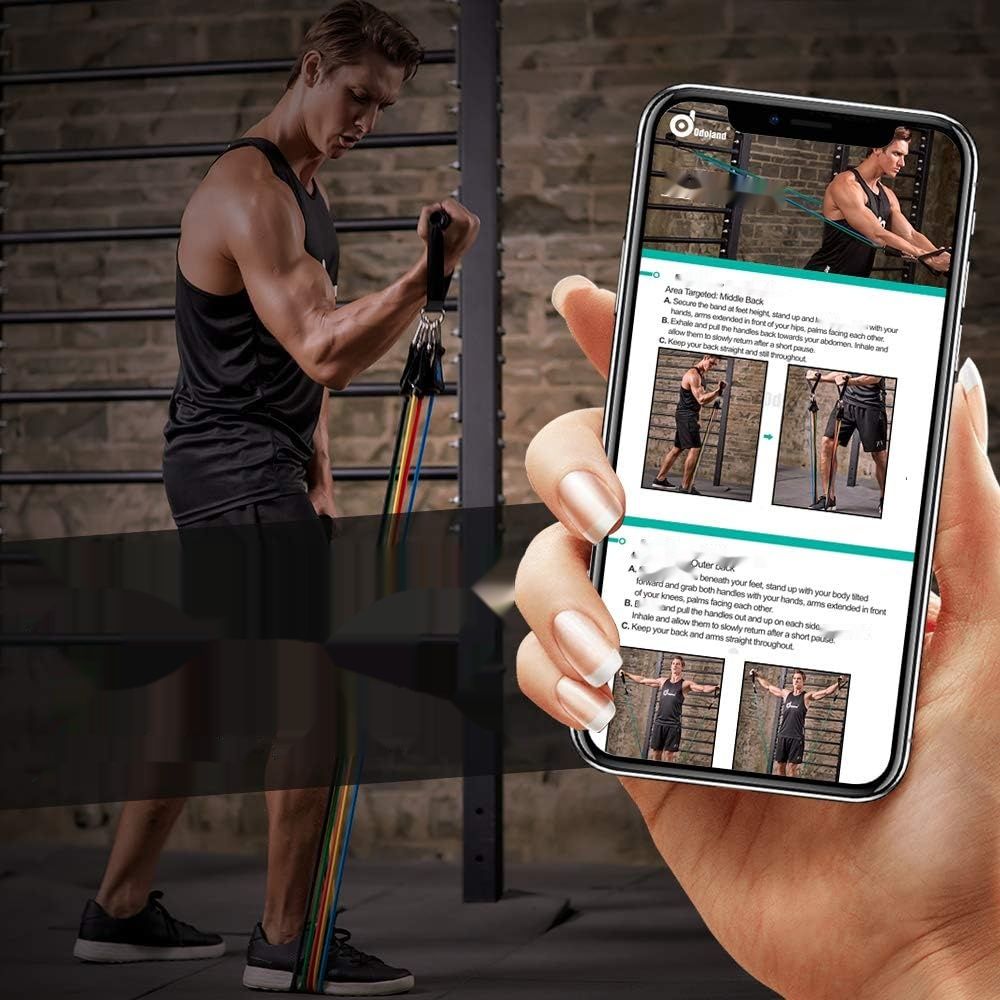 Odoland Zestaw taśm oporowych Gymnastikband 5 gum fitnessowych
