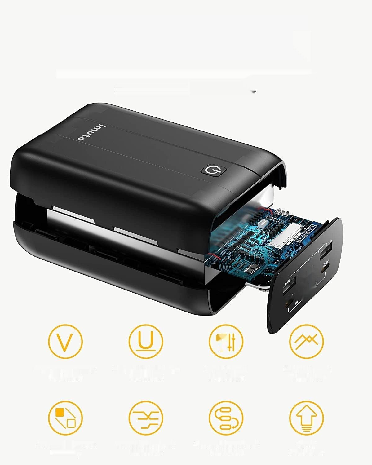 imuto 100W, power bank z zestawem ładowarek USB-C 90W для MacBook Pro/Air.