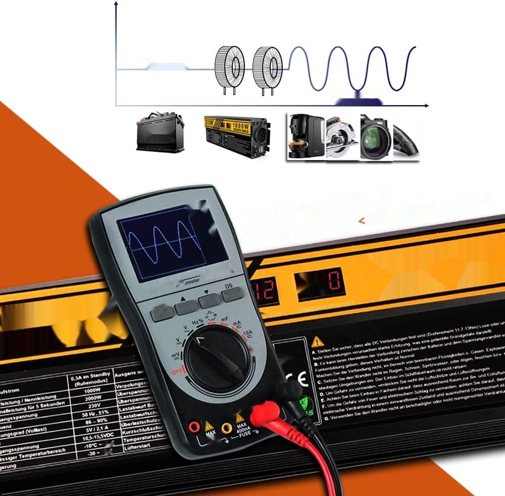 Przetwornica napięcia 1000 W 12V 230V LCD, czysta sinusoida, 2xUSB