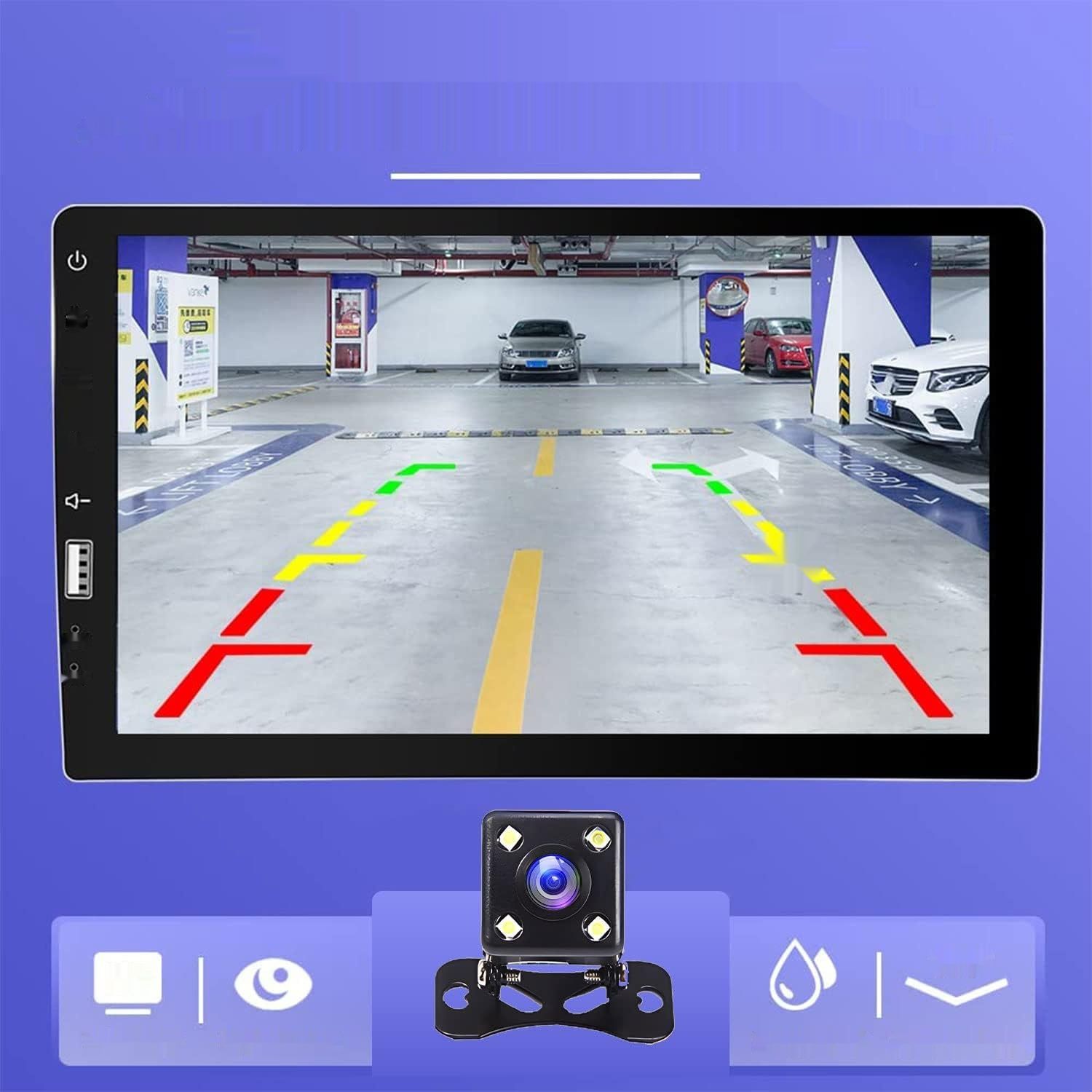 Hikity 1 DIN Radio z Carplay, 9&quot; ekran, Bluetooth, USB, FM, kamera cofania