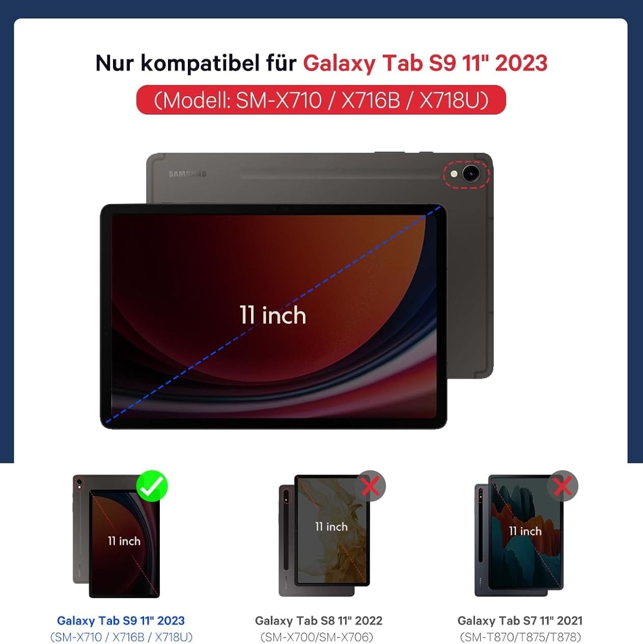 Earto Klawiatura do Samsung Galaxy Tab S9/S9 FE, Smart Touchpad, QWERTZ DE