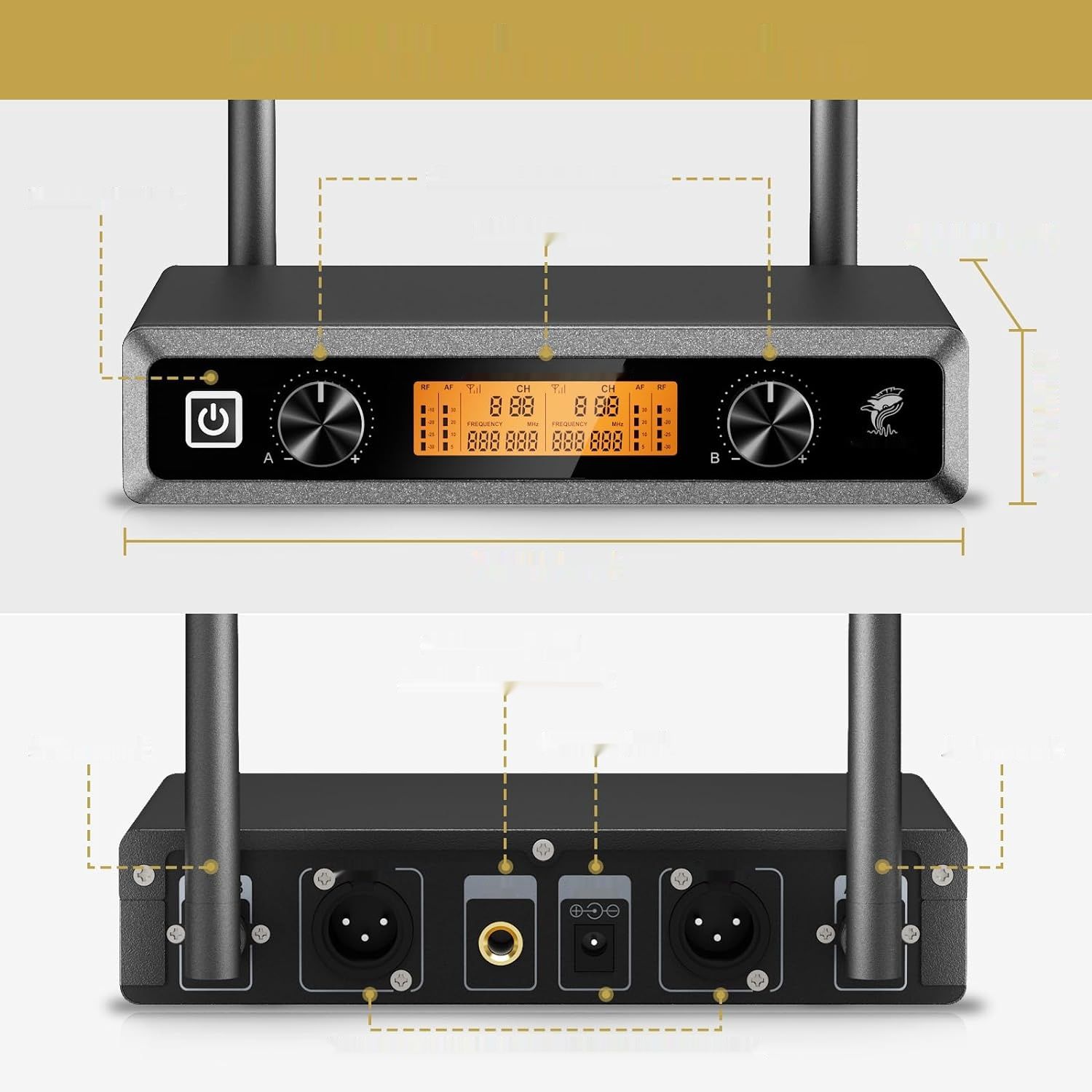 TONOR Bezprzewodowy Zestaw Mikrofonowy UHF z Nadajnikiem Bodypack.