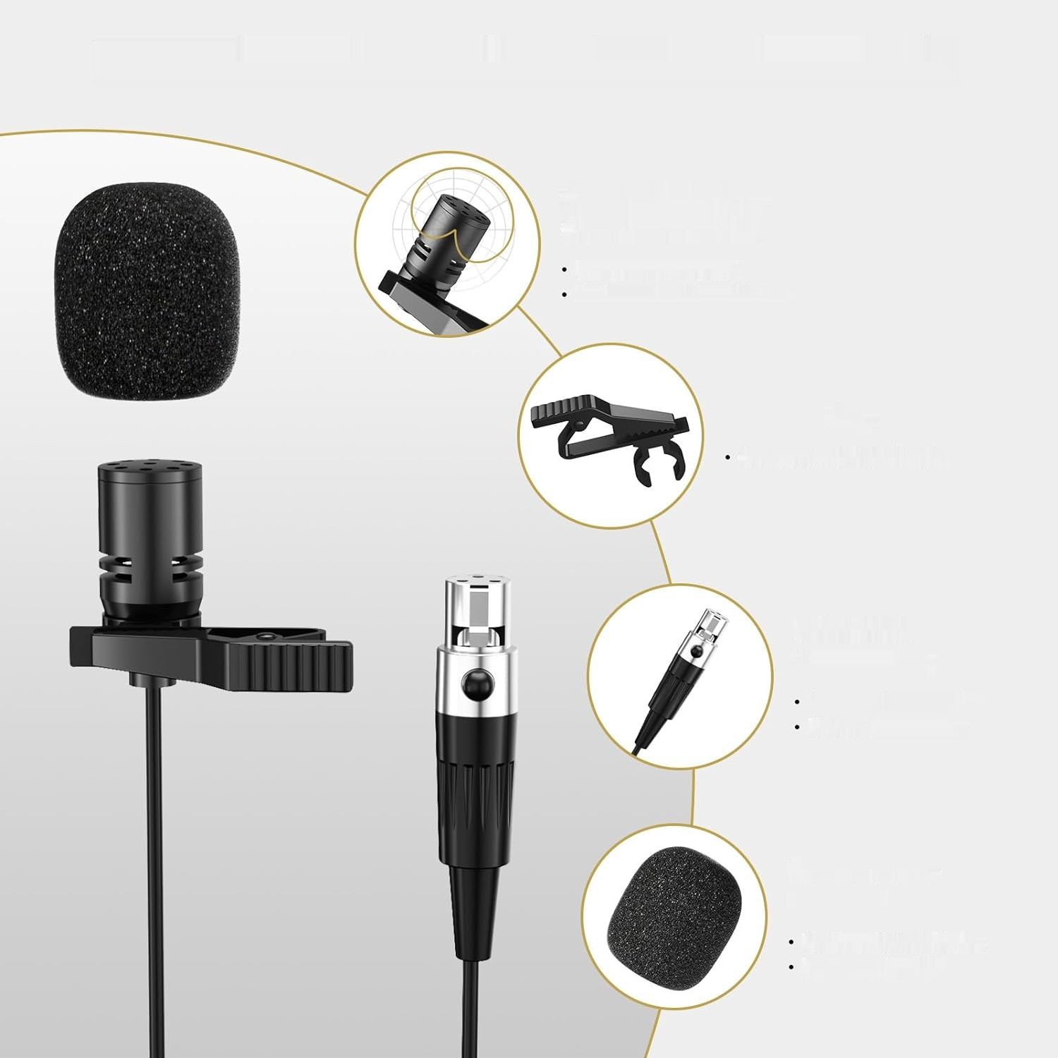 TONOR Bezprzewodowy Zestaw Mikrofonowy UHF z Nadajnikiem Bodypack.