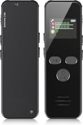 Howabo Dyktafon 60H, 128 GB, 1536 kbps, rozpoznawanie mowy, USB C