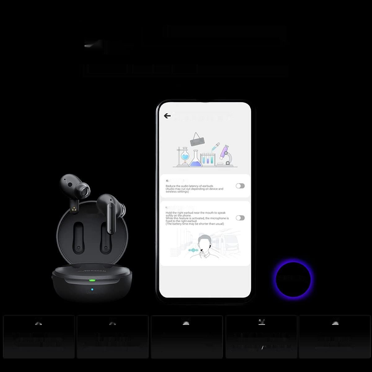 Słuchawki Tone FP5 True Wireless Bluetooth 5.2 z ANC, dźwięk Meridian.