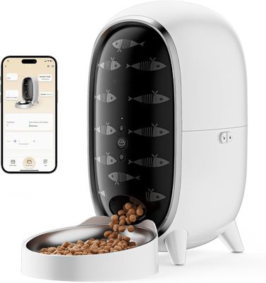 Podajnik DUDUPET 3L z WiFi, 15 porcji/dzień, design pingwina.