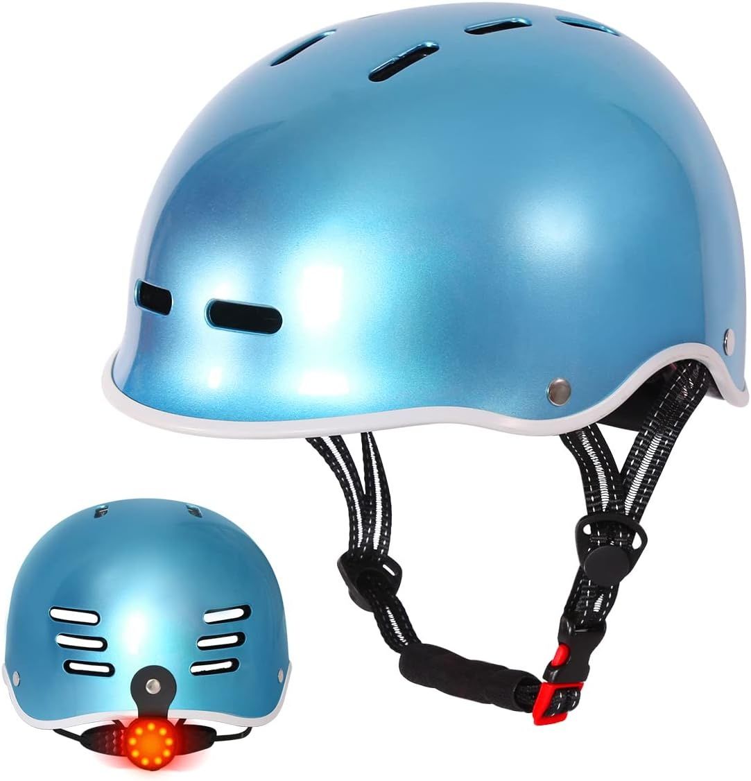 Kask rowerowy LED, certyfikat CE, unisex, na rower, deskorolkę, hulajnogę.