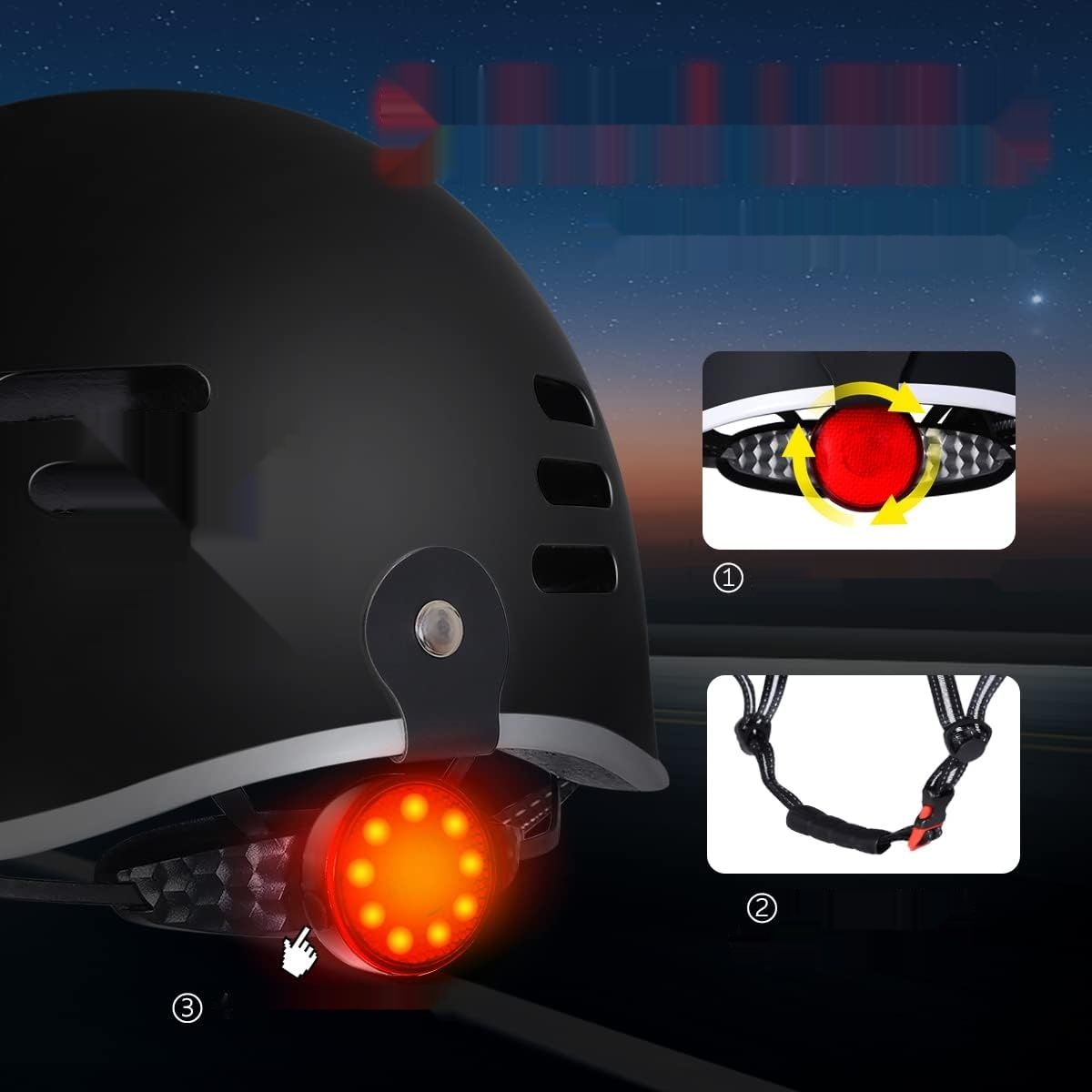 Kask rowerowy z LED CE-Certyfikaty dla dorosłych E-Scooter BMX