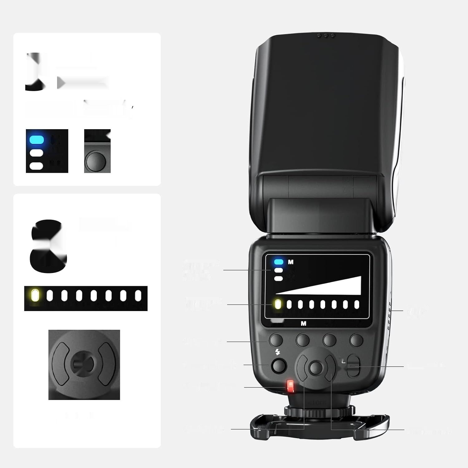 PHOTOOLEX Blitz Speedlite dla Canon Nikon Sony Panasonic Olympus Pentax Fujifilm