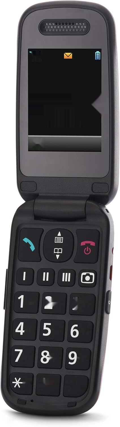 Panasonic KX-TU446EXG telefon seniorów z przyciskiem SOS, odporny, składany.
