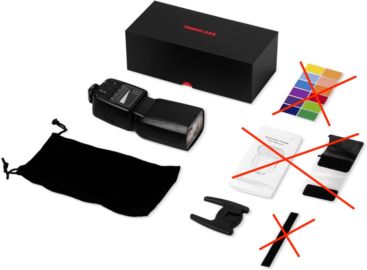 PHOTOOLEX Blitz Speedlite dla Canon Nikon Sony Panasonic Olympus Pentax Fujifilm