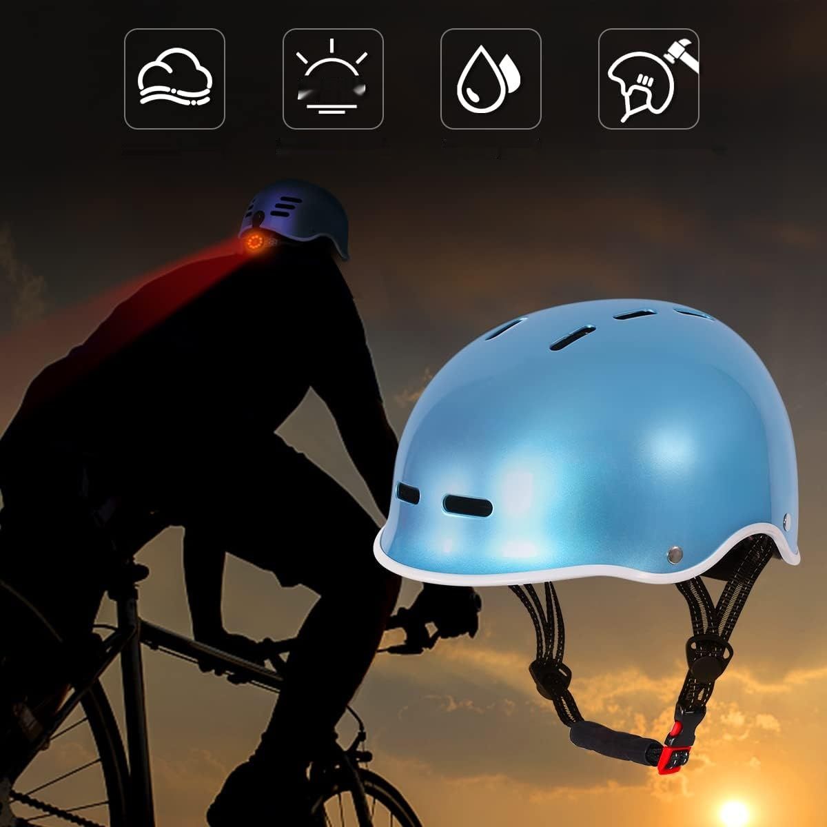 Kask rowerowy LED, certyfikat CE, unisex, na rower, deskorolkę, hulajnogę.