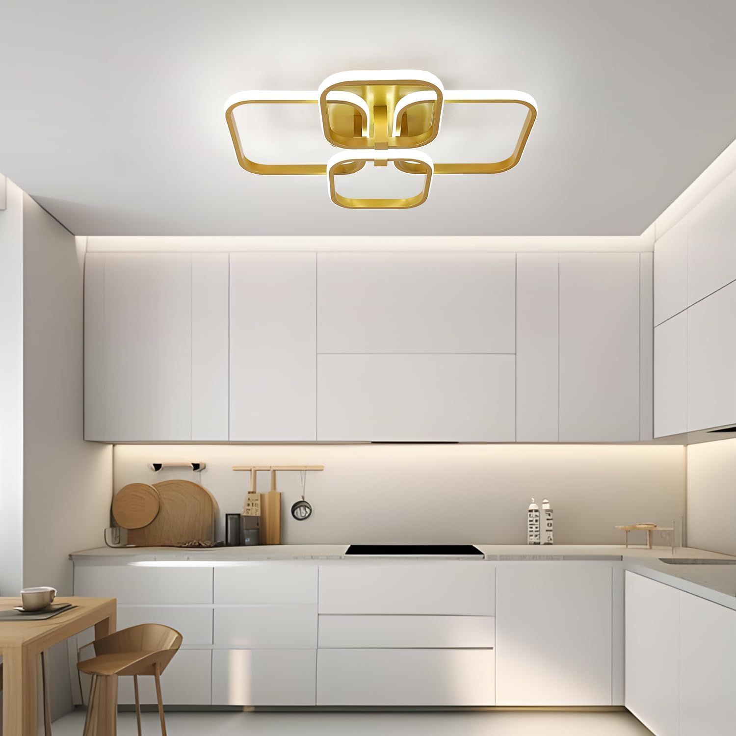 Comely LED lampa sufitowa, 4 żarówki, 48 W, 5400 LM, 3000 K ciepła biel