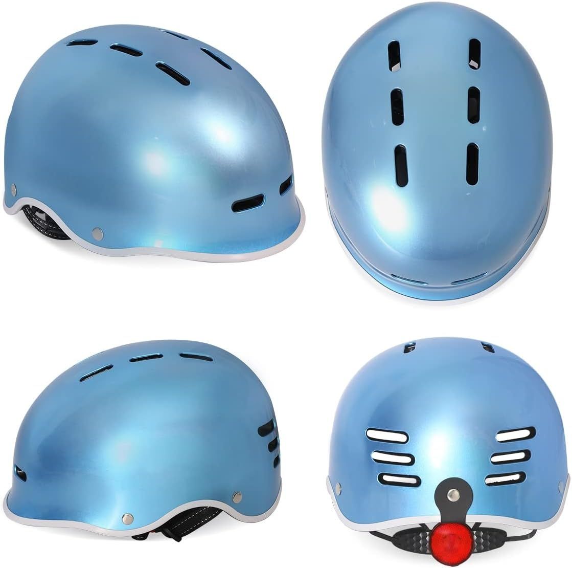 Kask rowerowy LED, certyfikat CE, unisex, na rower, deskorolkę, hulajnogę.