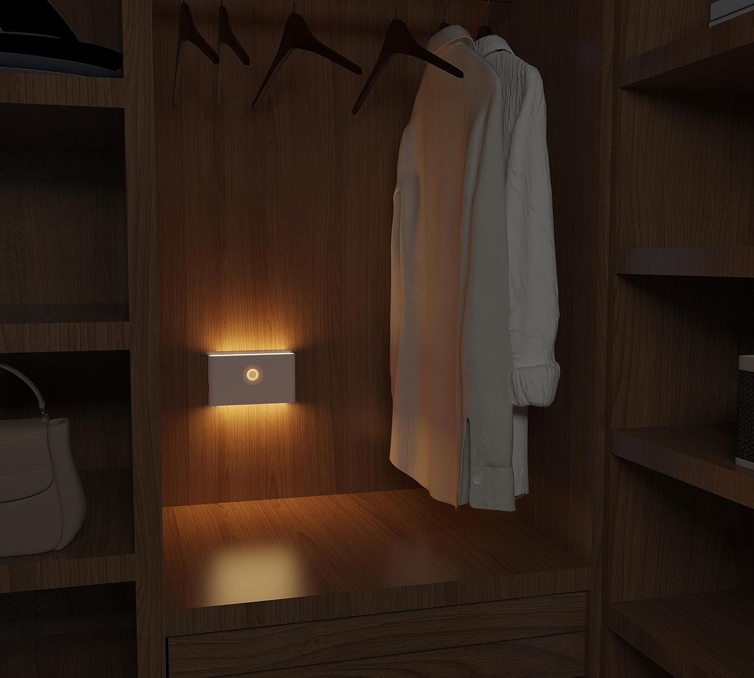 Puhui LED Nocna Lampka z Czujnikiem Ruchu, 2700 K, USB, 3 Tryby (Auto/Wł./Wył.)