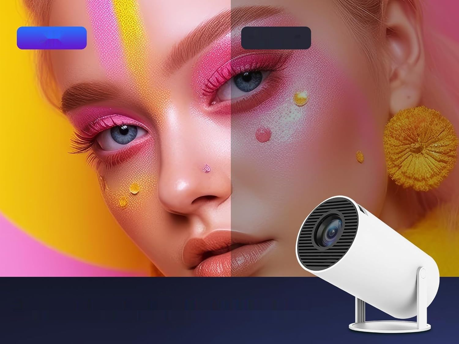 Projektor Valieno 4K 200 ANSI, WiFi 2.4G/5G, 180° design, bez Androida.