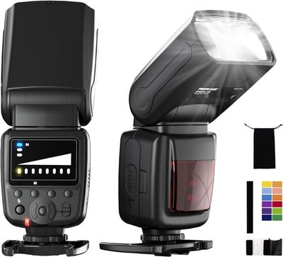 PHOTOOLEX Blitz Speedlite dla Canon Nikon Sony Panasonic Olympus Pentax Fujifilm