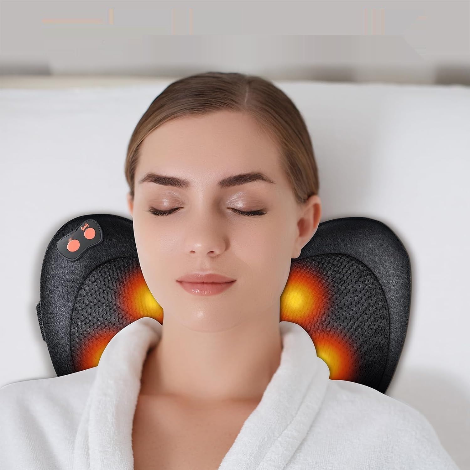 Shiatsu masażer, poduszka do masażu szyi, ramion, pleców, z ogrzewaniem.