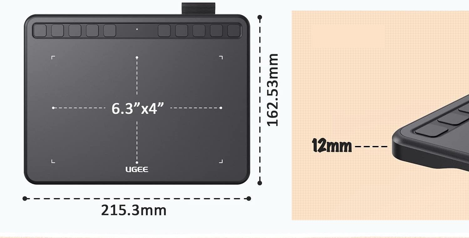 UGEE S640 tablet graficzny kompatybilny z Windows Mac Linux.