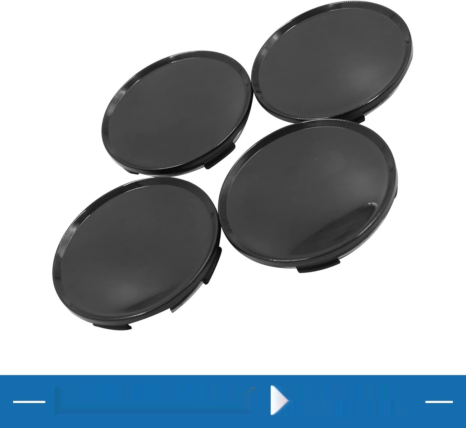 ABSOPRO 4 Zaciski Pokrywy Piasty Koła Opony 63 mm Czarny (4 szt.)