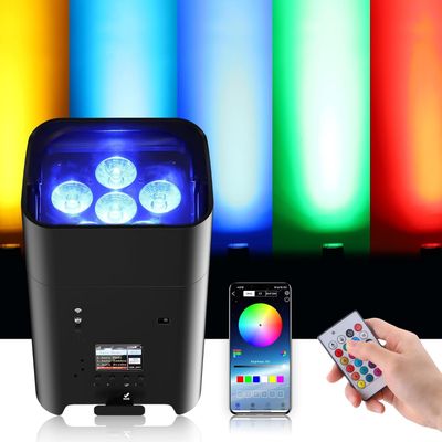PUZILOZA Reflektor sceniczny 108 W Battery  z funkcjami RGBWA + UV.