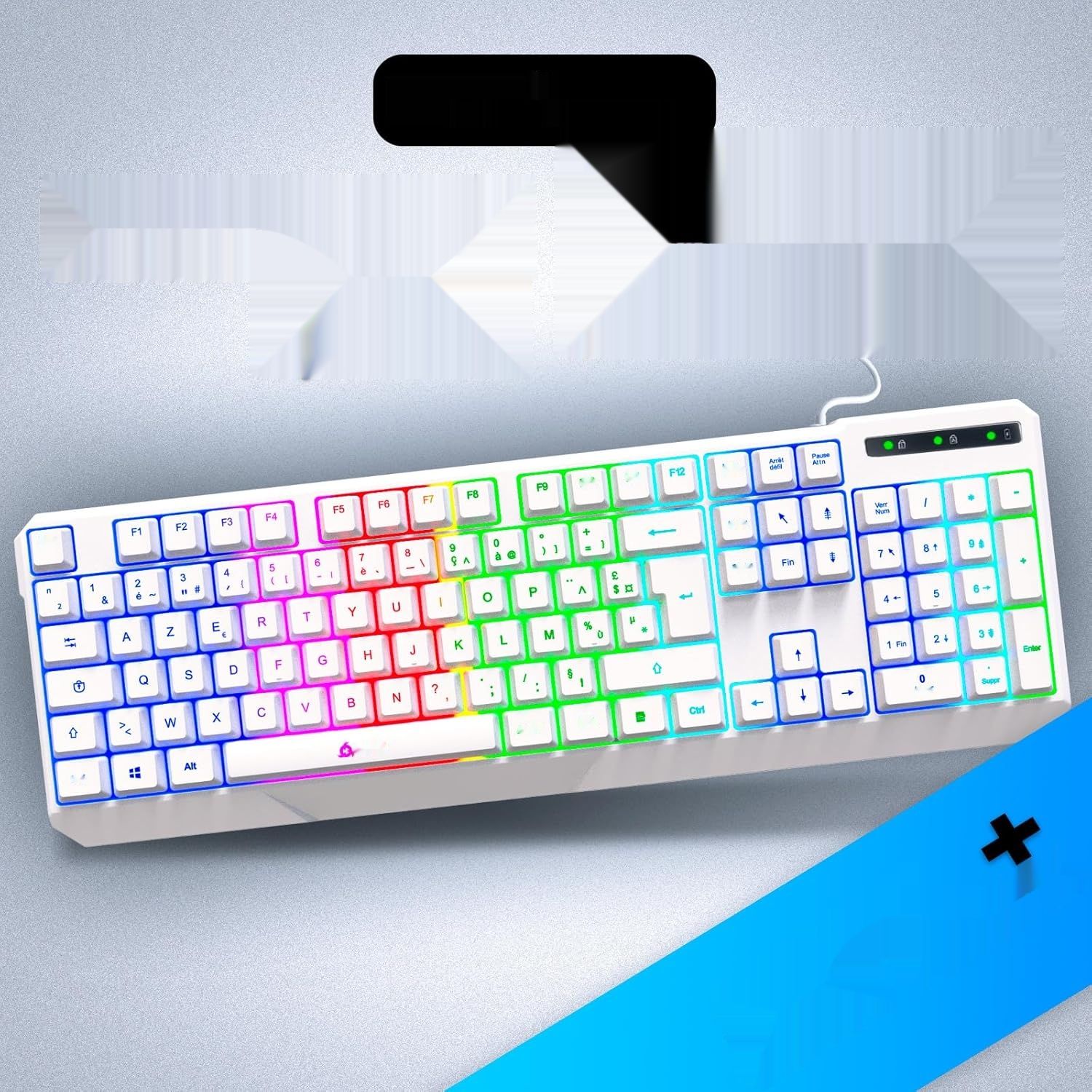 KLIM Chroma AZERTY Francuski Układ Klawiatura Gamingowa