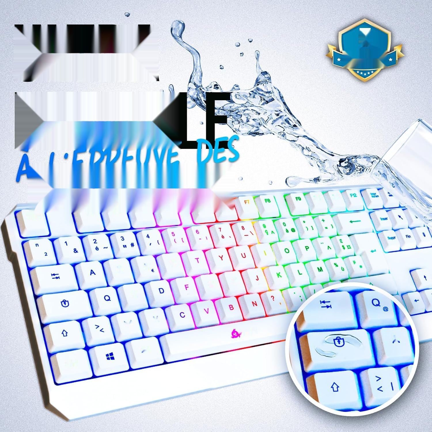 KLIM Chroma AZERTY Francuski Układ Klawiatura Gamingowa