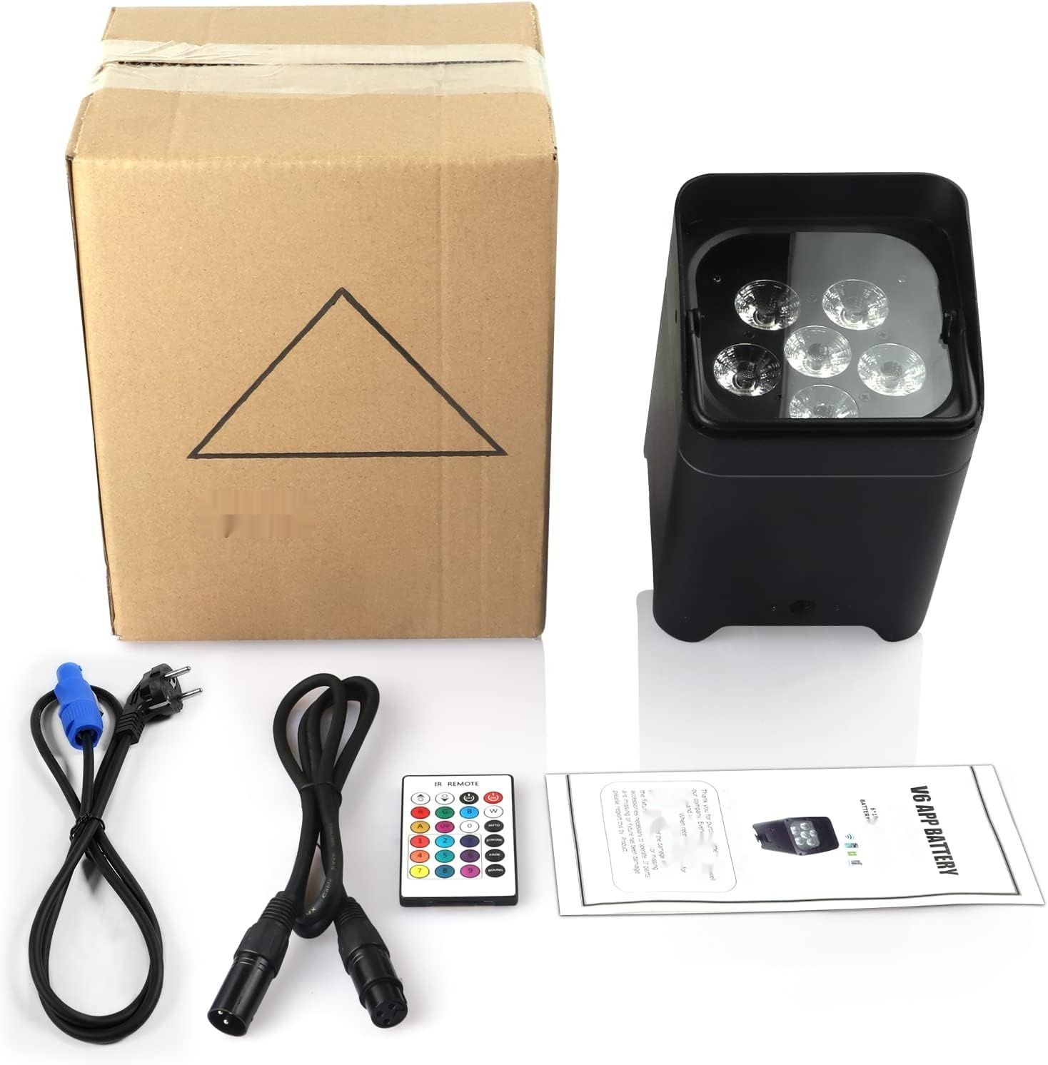 PUZILOZA Reflektor sceniczny 108 W Battery  z funkcjami RGBWA + UV.