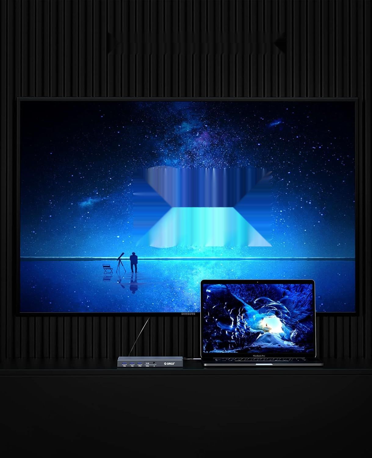 Thunderbolt 3 Dock 9-w-1 ORICO Stacja dokująca USB C 40Gbps, 8K@60Hz.
