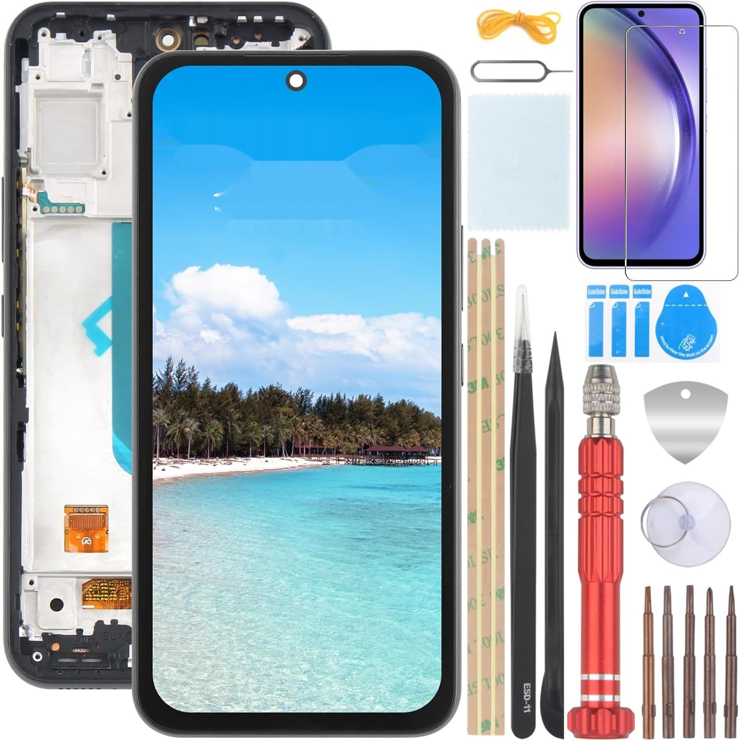 YHX-OU 6.4&quot; AMOLED Wyświetlacz Dla Samsung Galaxy A54 5G SM-A546B/E