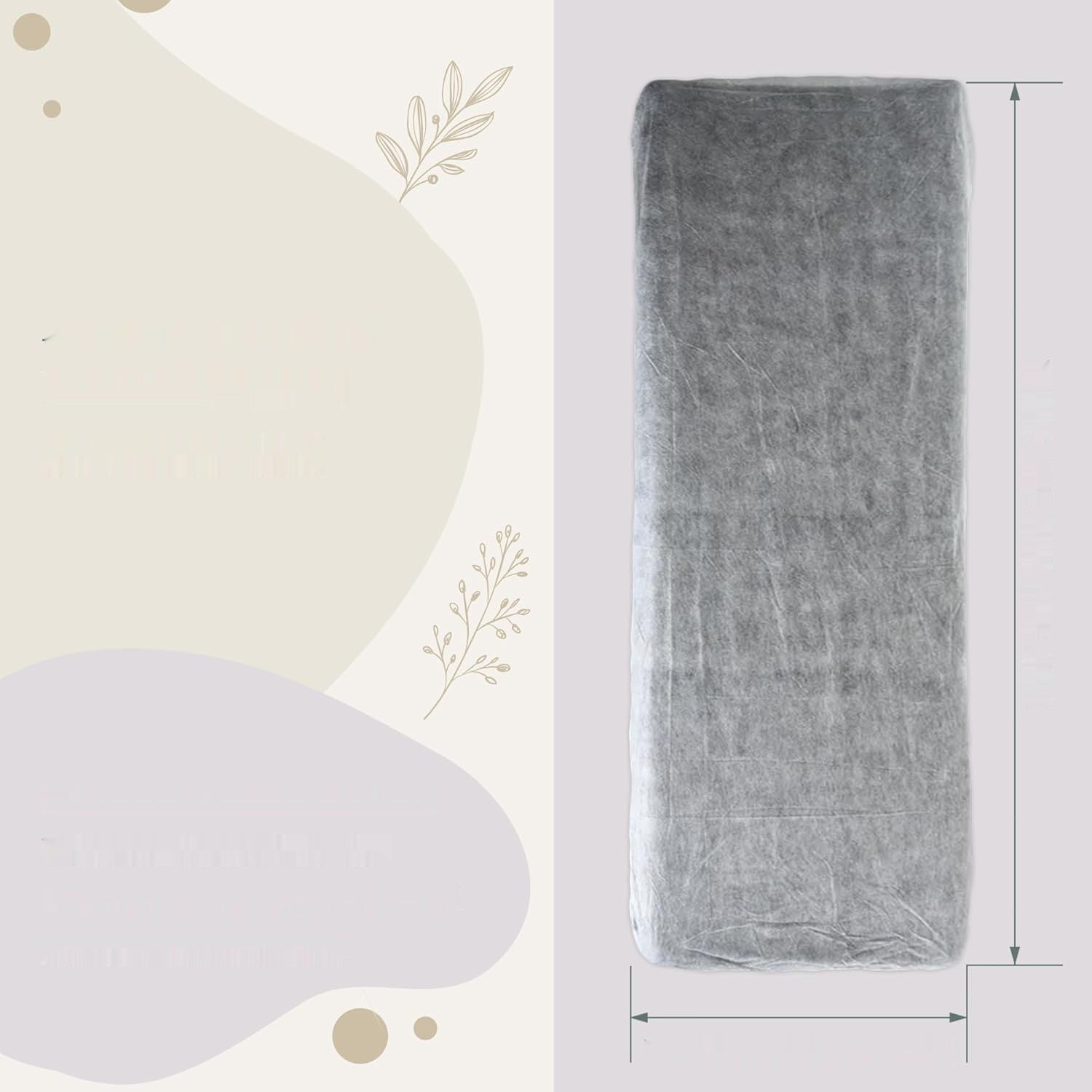 KIBERTIC - Zestaw 100 Jednorazowych Prześcieradeł 80 x 210 cm