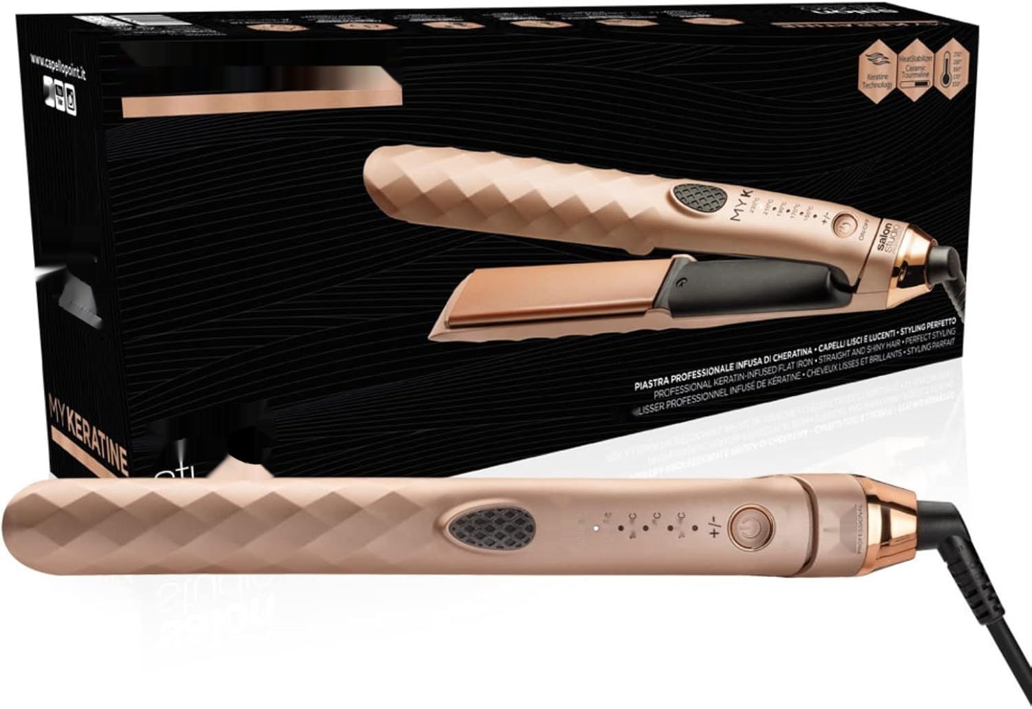 Salon Studio Pro Mój Prostownica Keratin Professional, gładkie włosy
