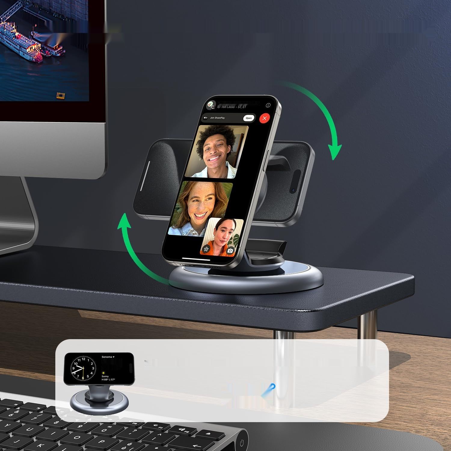 EXW 3 w 1 Stacja ładująca dla iPhone 12-16, Apple Watch 2-9/Ultra, AirPods