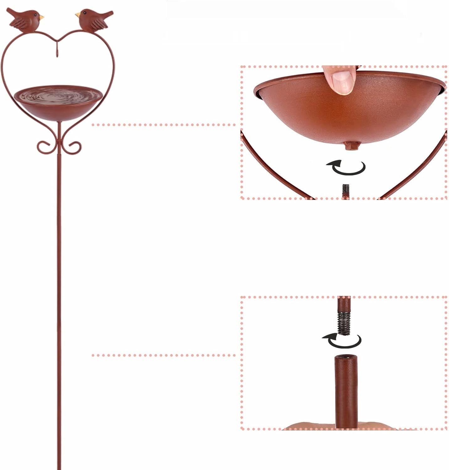 JUJOYBD Poidło dla ptaków Zimotrwałe Stojące Wys. 115 cm