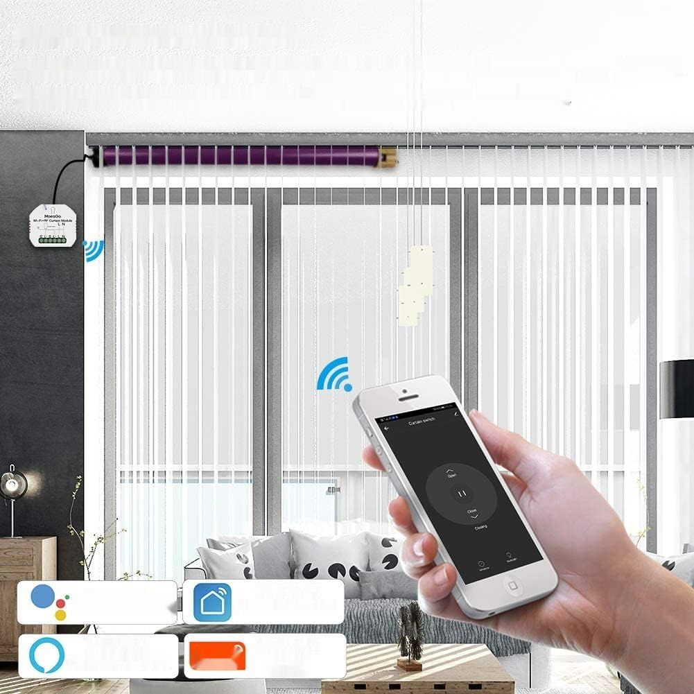 MoesGo Wlan 2,4 GHz Alexa Smart przełącznik rolety, moduł RF433