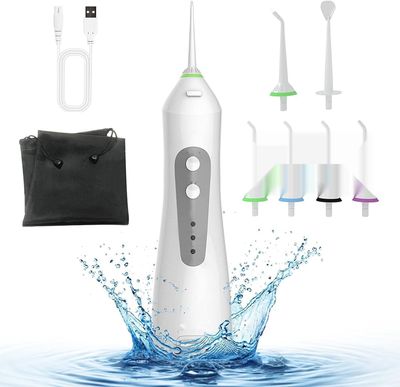 BONAI Irygator do Jamy Ustnej, 3 tryby, 6 dysz, Wodoodporny IPX7, 200 ml