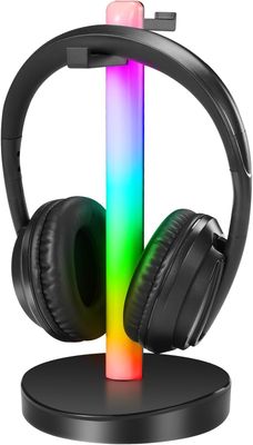 ZANCHIE słuchawki bezprzewodowe z nadajnikiem RF, zasięg 100 m, RGB.